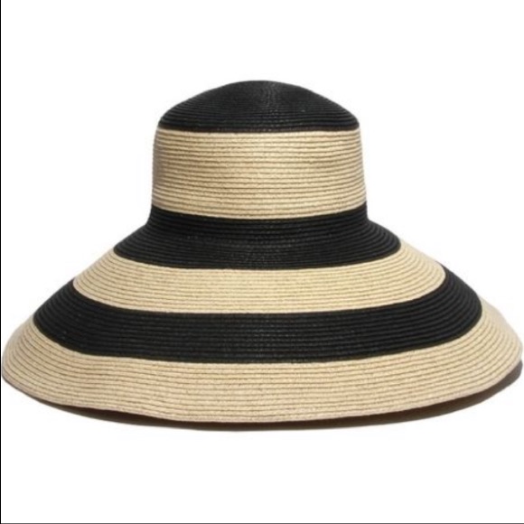 Gottex Upf Wide Brim Sun Hat Black & Cream
